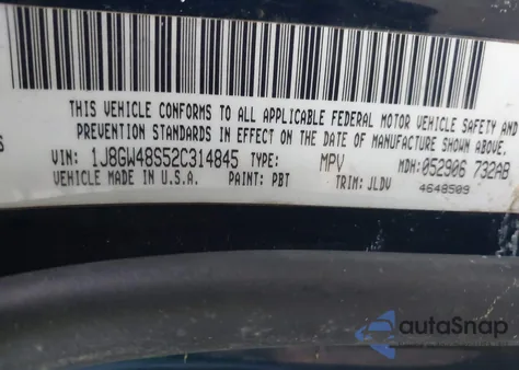 2002 Jeep Grand Cherokee Laredo из США, поврежденный, VIN 1J8GW48S52C314845